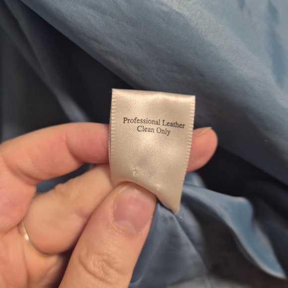 Coldwater Creek VTG Y2K Denim Blue 100% Seude Calf Leather Costal Cowgirl Jacket - Picture 15 of 15